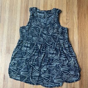 Anthropologie Navy and White Geometric Tank Blouse